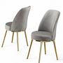 2x Set di sedie Pefa grigio e oro 0