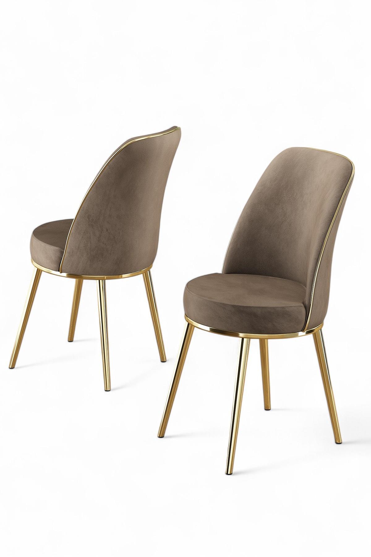 2x Pefa Chair setCappuccino and Gold 2