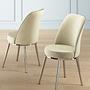 2x Pefa Chair Set Cream and Chrome 1