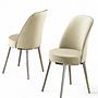 2x Pefa Stuhlset Creme und Chrom 2