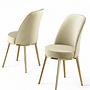 2x Pefa chair set cream and gold 0