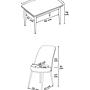 Nil Esszimmer-Set Barock und Schwarz 3