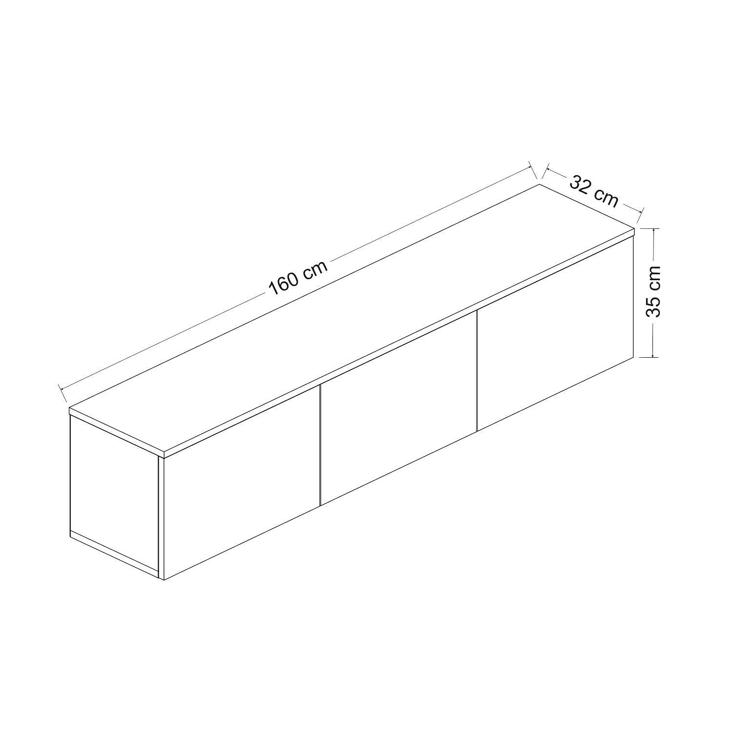 Neon TV Stand Walnut 7