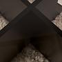 Aeris Coffee table Woodblack Transparent Ø75cm 4
