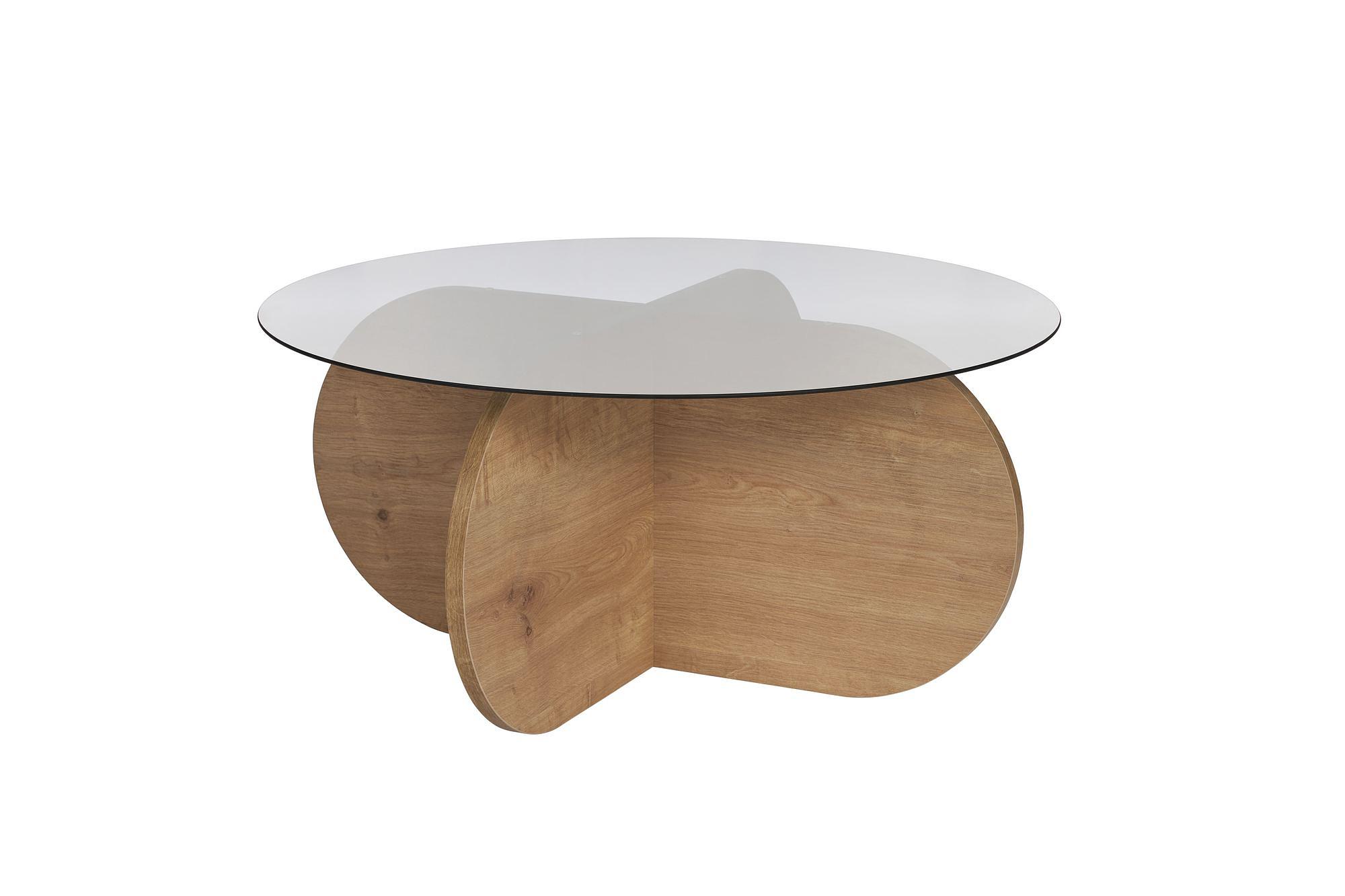 Aeris Couchtisch Saphir Eiche Rauch Ø75cm 0