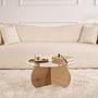 Aeris Coffee table Sapphire Oak Transparent Ø75cm 2