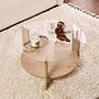 Clara Coffee Table Sapphire Oak Transparent Ø75cm 3