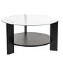 Clara Coffee table Woodblack Transparent Ø75cm 0