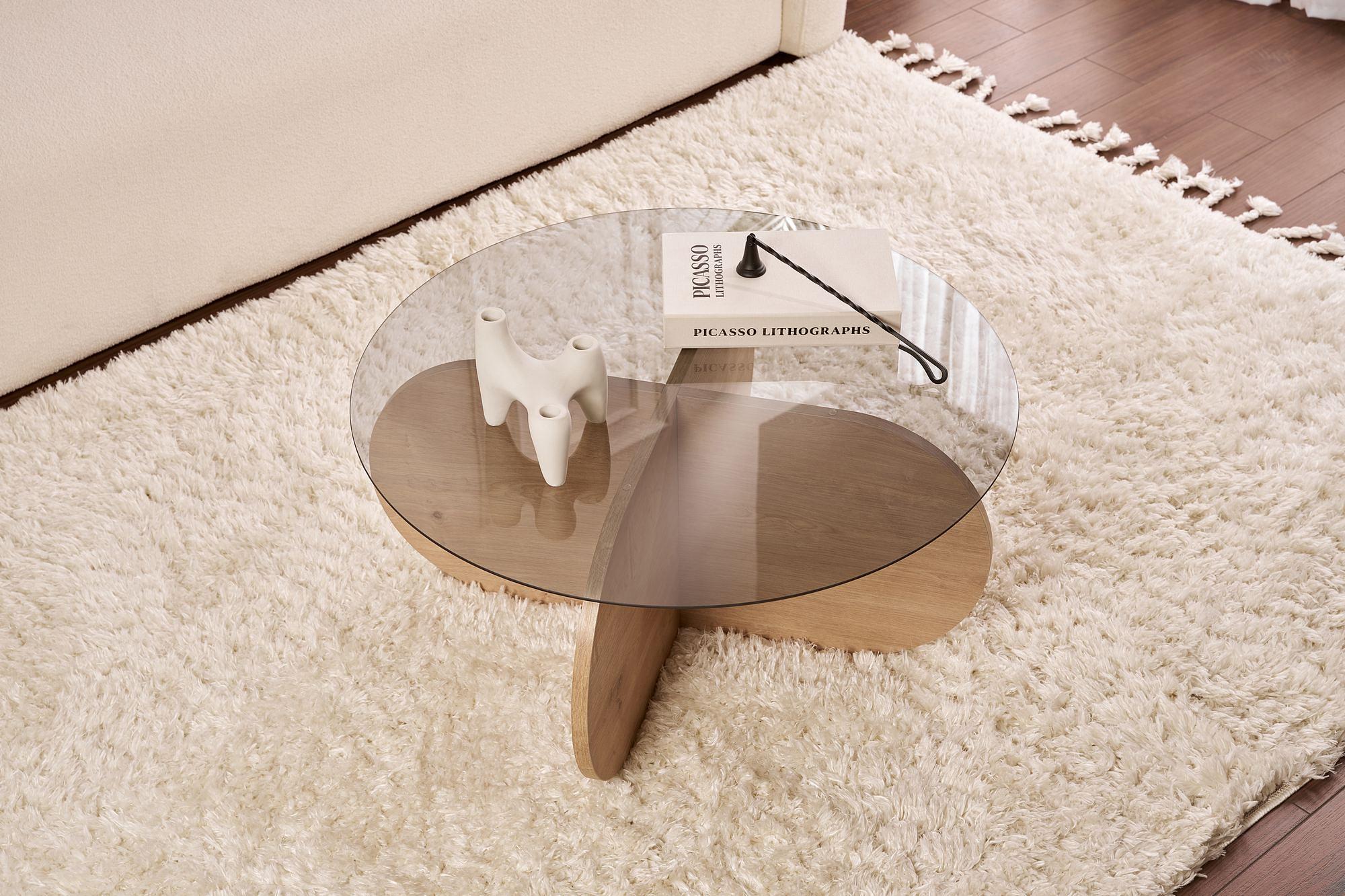 Aeris Coffee table Sapphire Oak Smoked Ø75cm 3