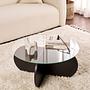 Aeris Coffee table Woodblack Smoke Ø75cm 1