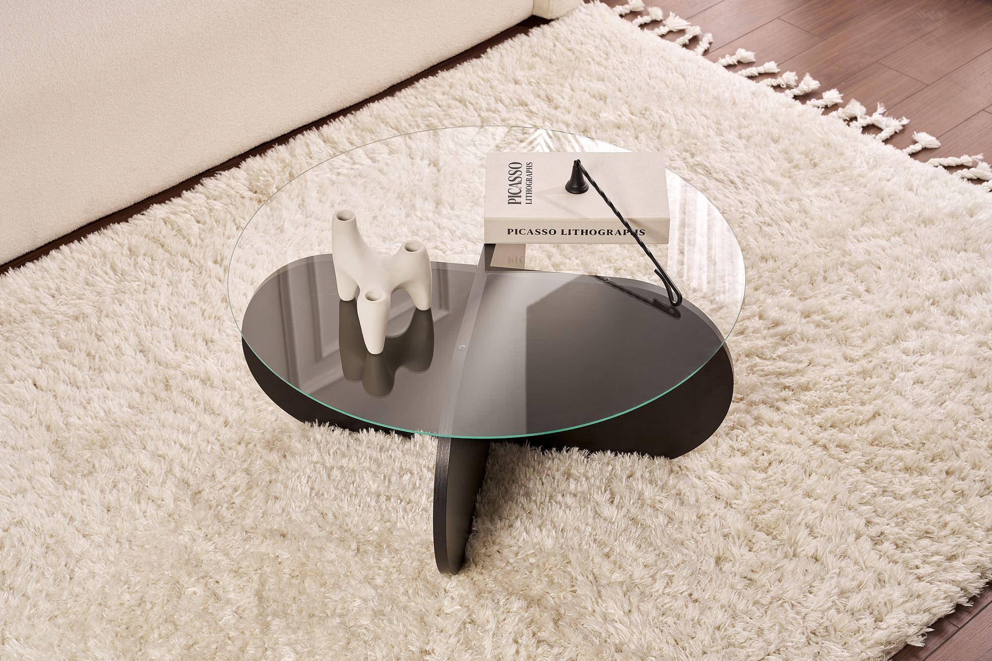 Aeris Coffee table Woodblack Smoke Ø75cm 3