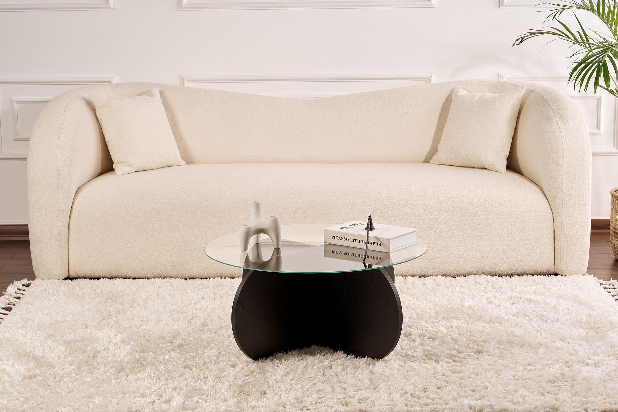 Aeris Coffee table Woodblack Smoke Ø75cm 2