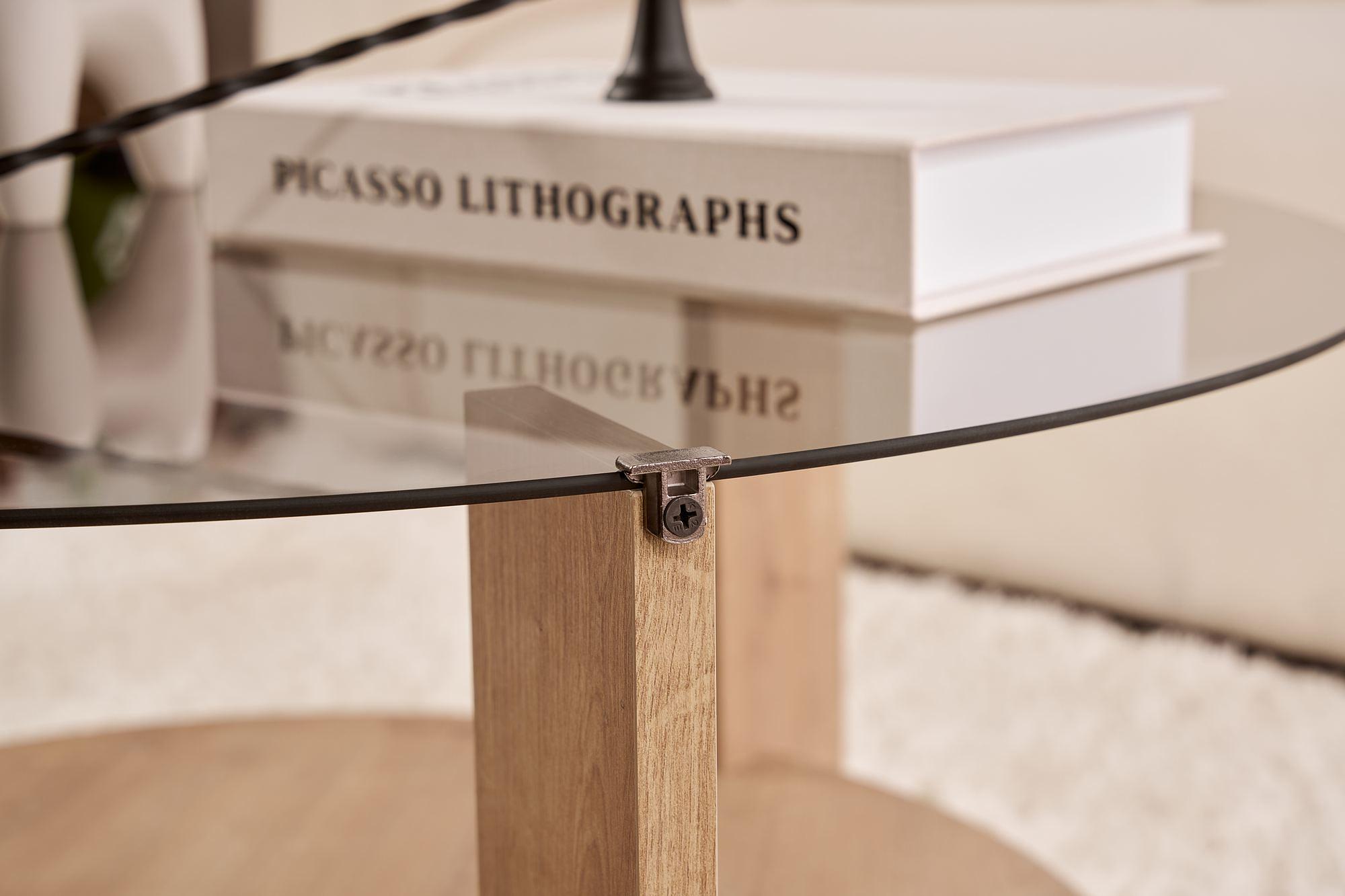 Clara Coffee table Sapphire Oak Smoke Ø75cm 5