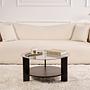 Clara Coffee table Woodblack Smoke Ø75cm 2