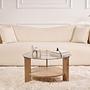 Clara Couchtisch Saphir Eiche Rauch Ø75cm 2