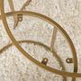2x Gold Coffee Table Set Gold Transparent Ø80cm Ø60cm Ø42cm 5