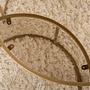 2x Aurum Couchtisch-Set Gold Bronze Ø80cm Ø60cm 5