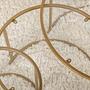 3x Gold Coffee Table Set Gold Transparent Ø80cm Ø60cm Ø42cm 5