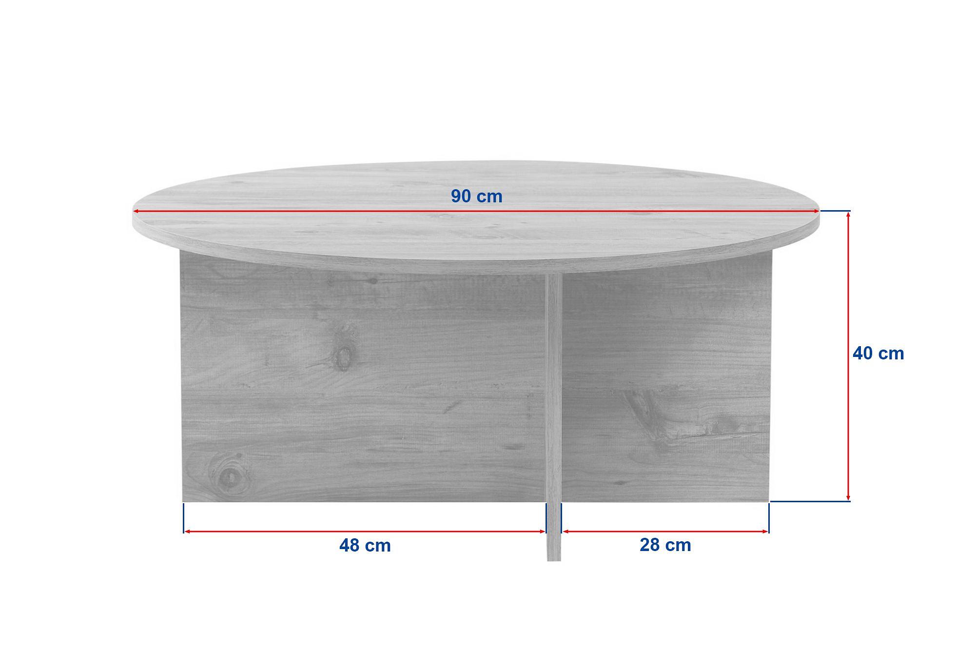 Soleil Coffee Table Sapphire Oak Ø90 cm 7