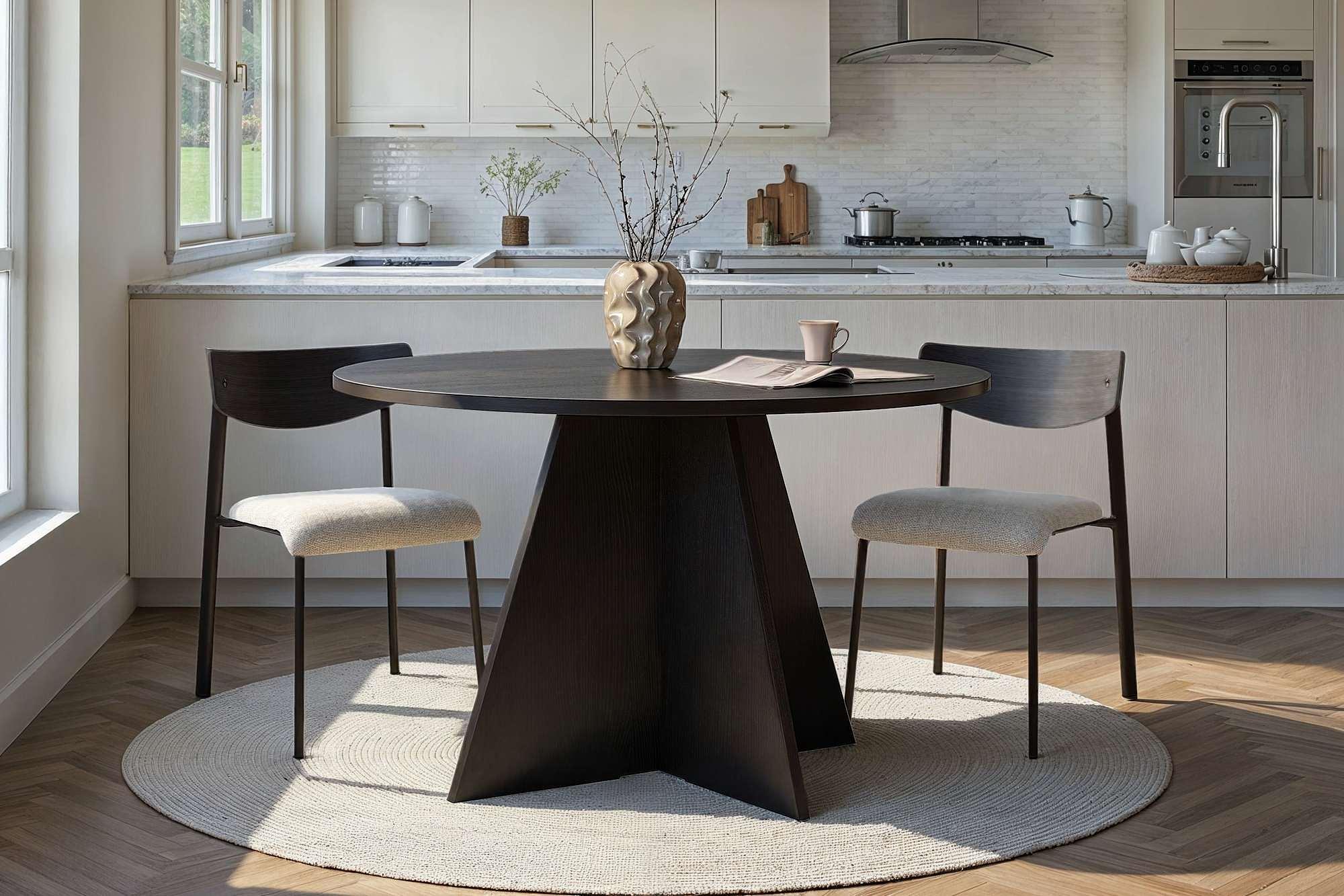 Virella Esstisch Holzschwarz Ø120 cm 1