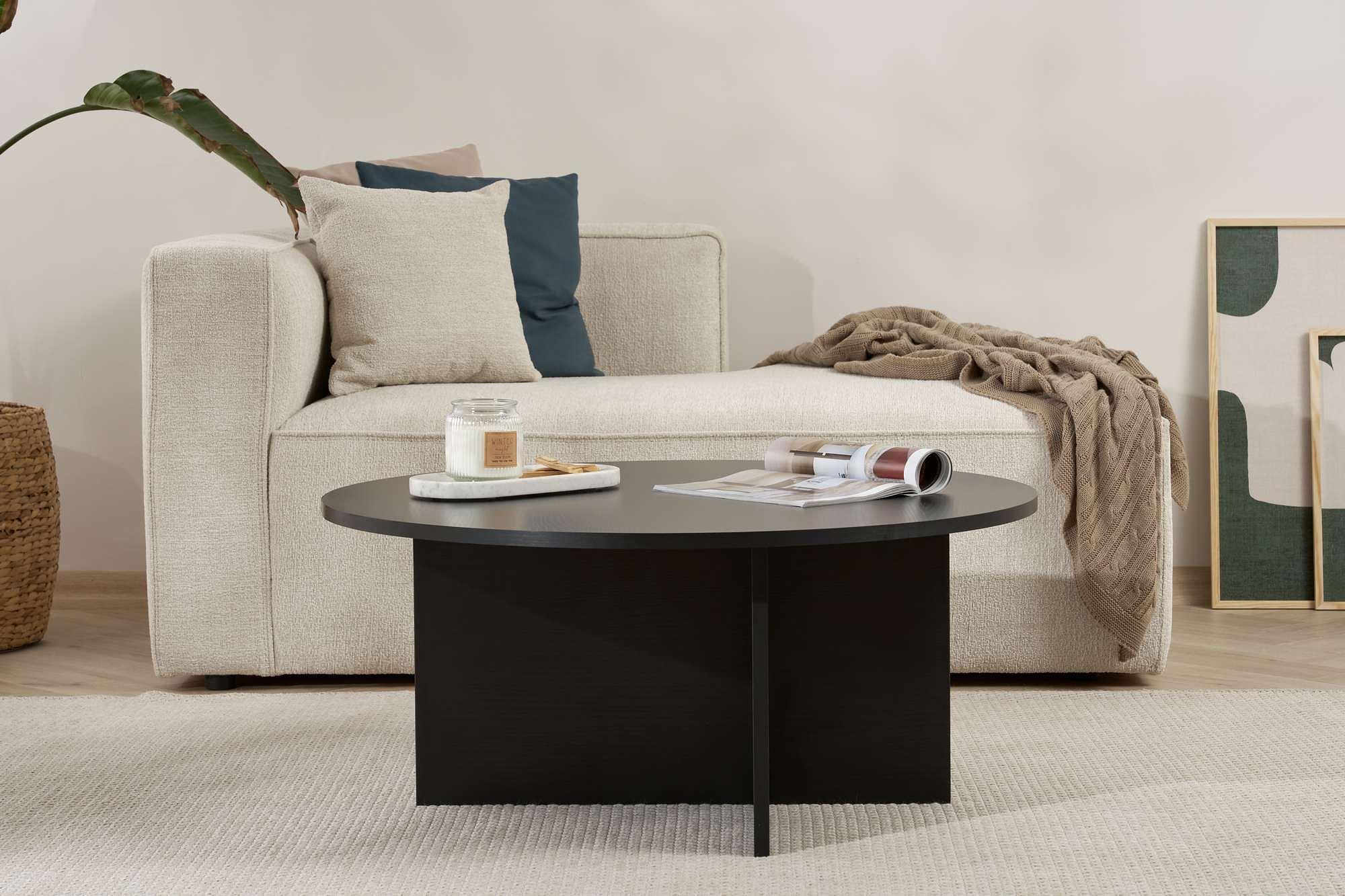 Soleil Couchtisch Holzschwarz Ø90 cm 1