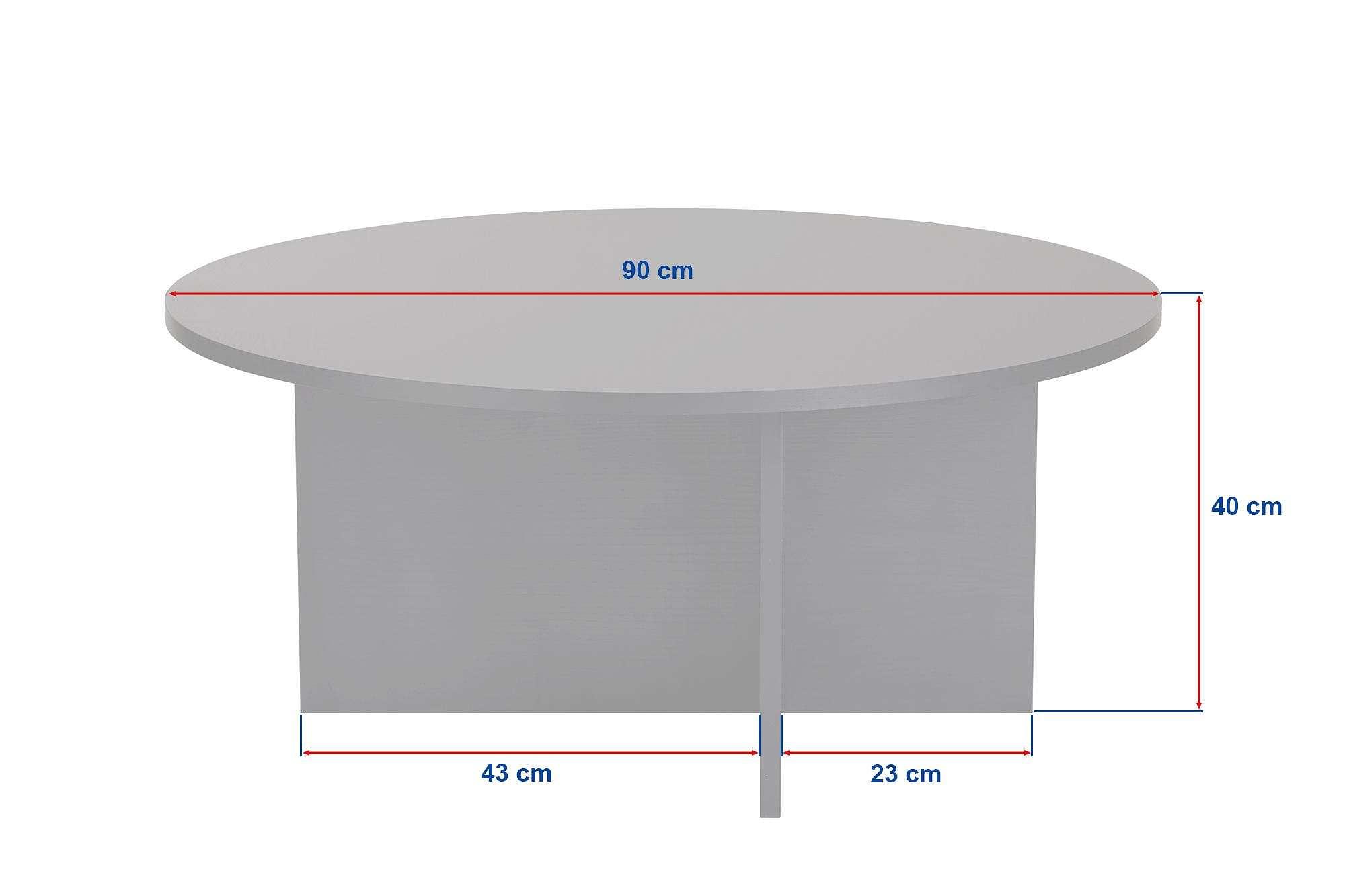 Soleil Coffee table woodblack Ø90 cm 7