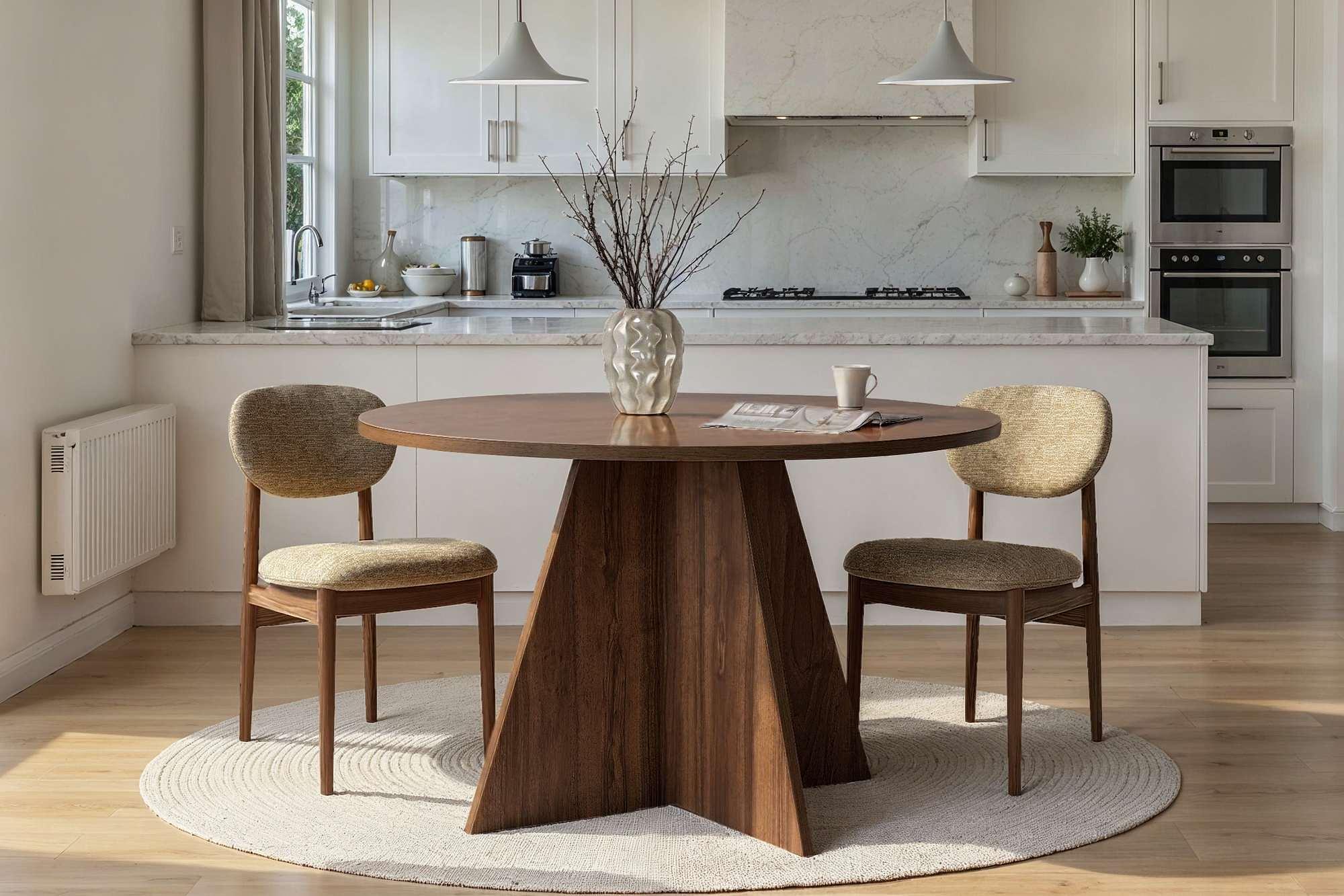 Virella Dining table Walnut Ø120 cm 1