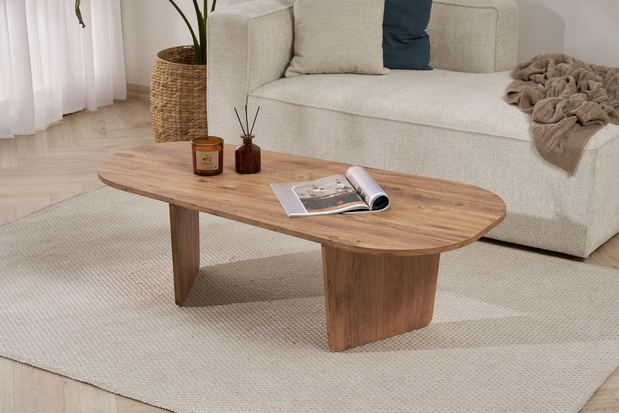 Ovalis Couchtisch Atlantische Kiefer 2