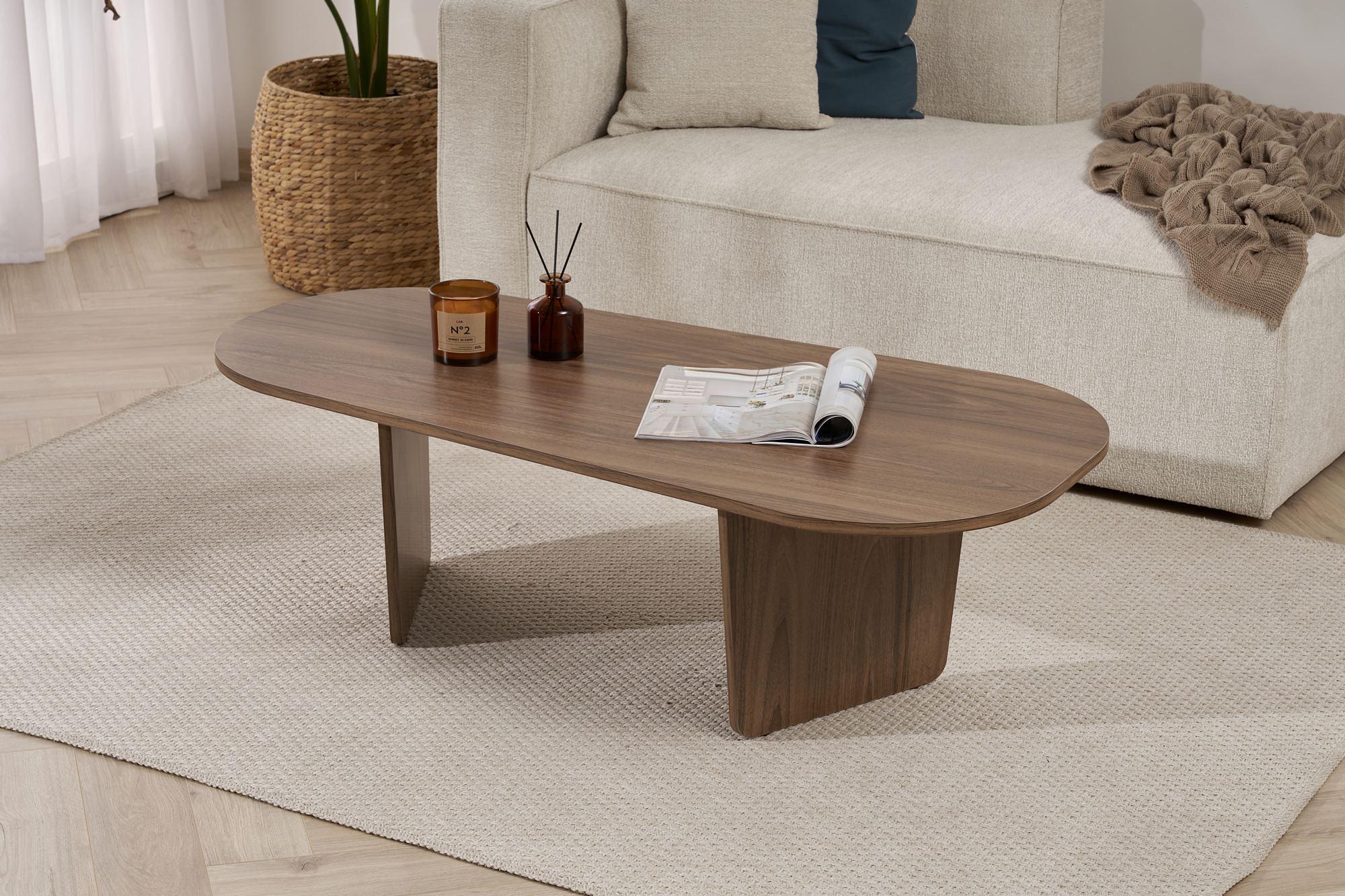 Ovalis Couchtisch Walnuss 2