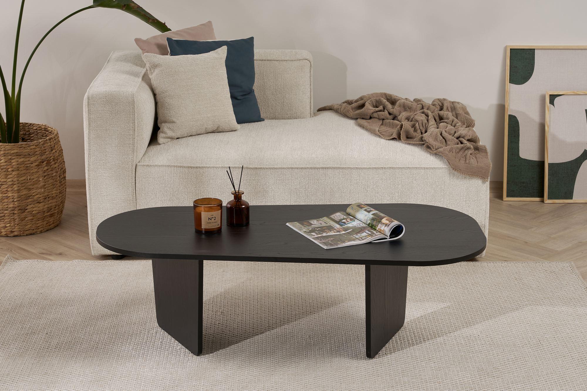 Ovalis Couchtisch Holzschwarz 1