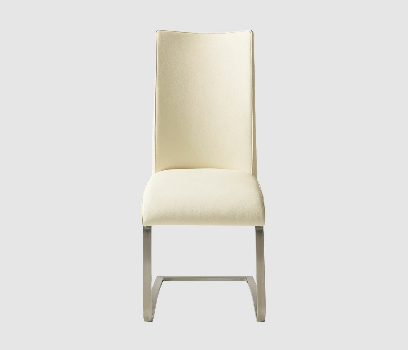 2x High-quality cantilever chairs with real leather cover 2