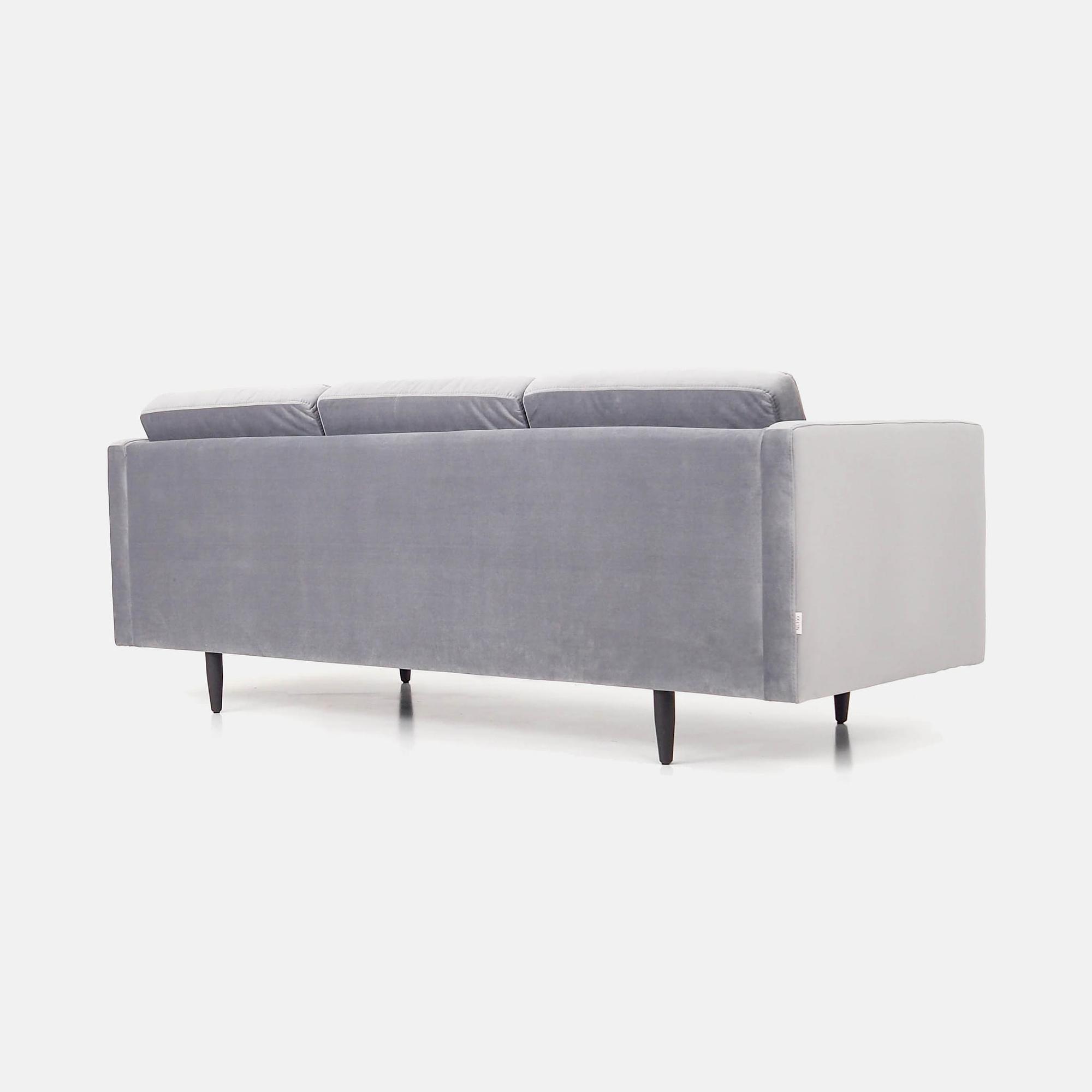 Alta Sofa 3-Sitzer Velour Silber 4