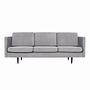 Alta Sofa 3-Sitzer Velour Silber 0