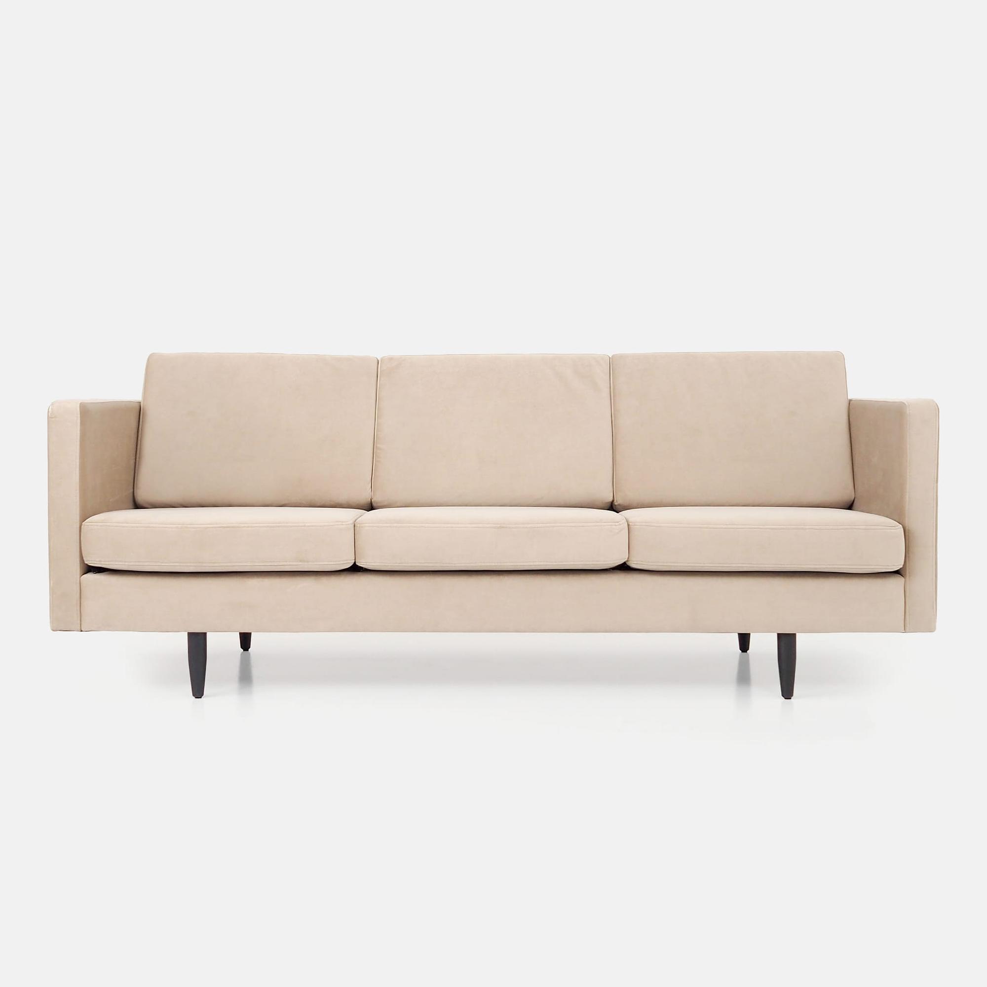 Alta Sofa 3-Sitzer Velour Beige 1