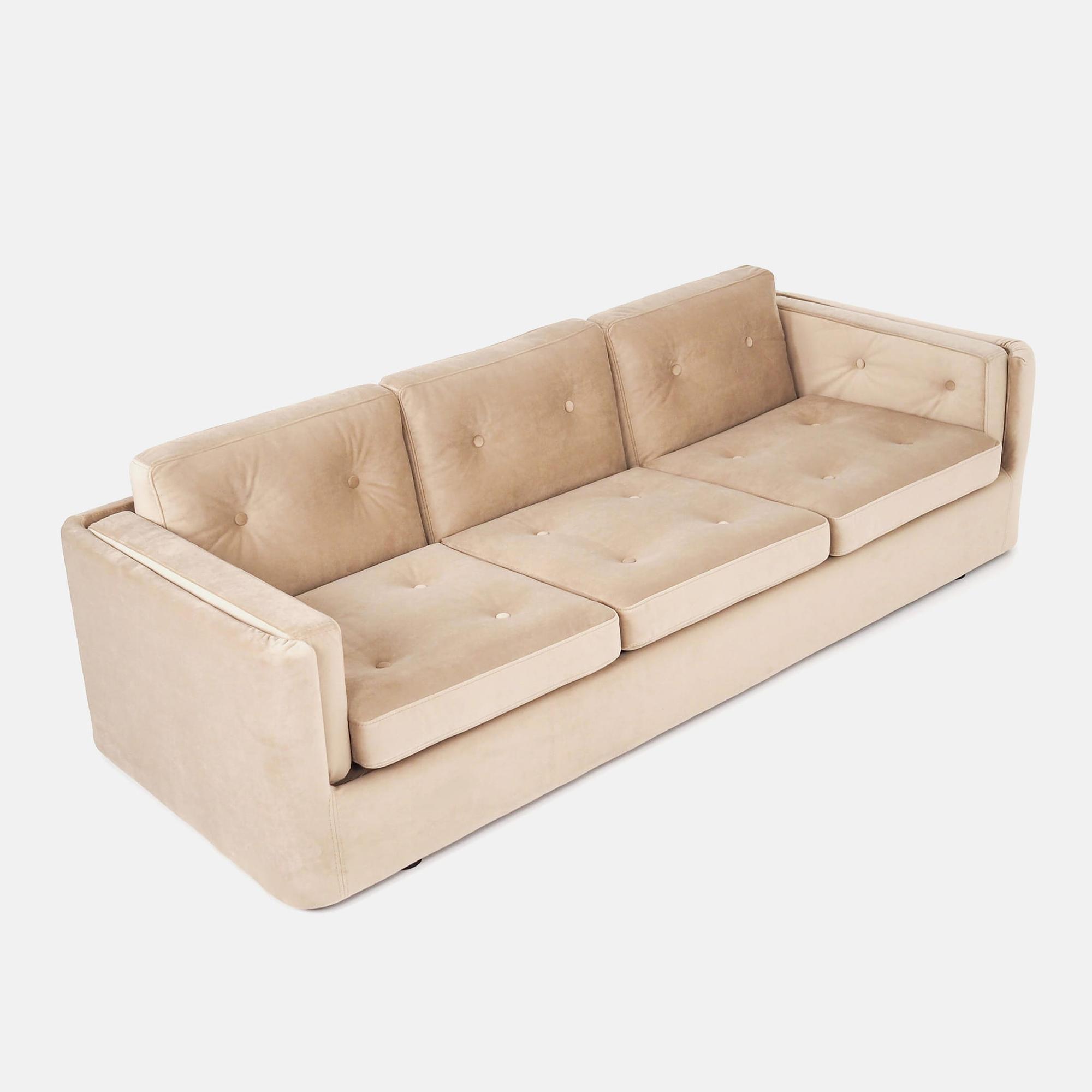 Bergen Sofa 3-Seater Velvet Beige 3