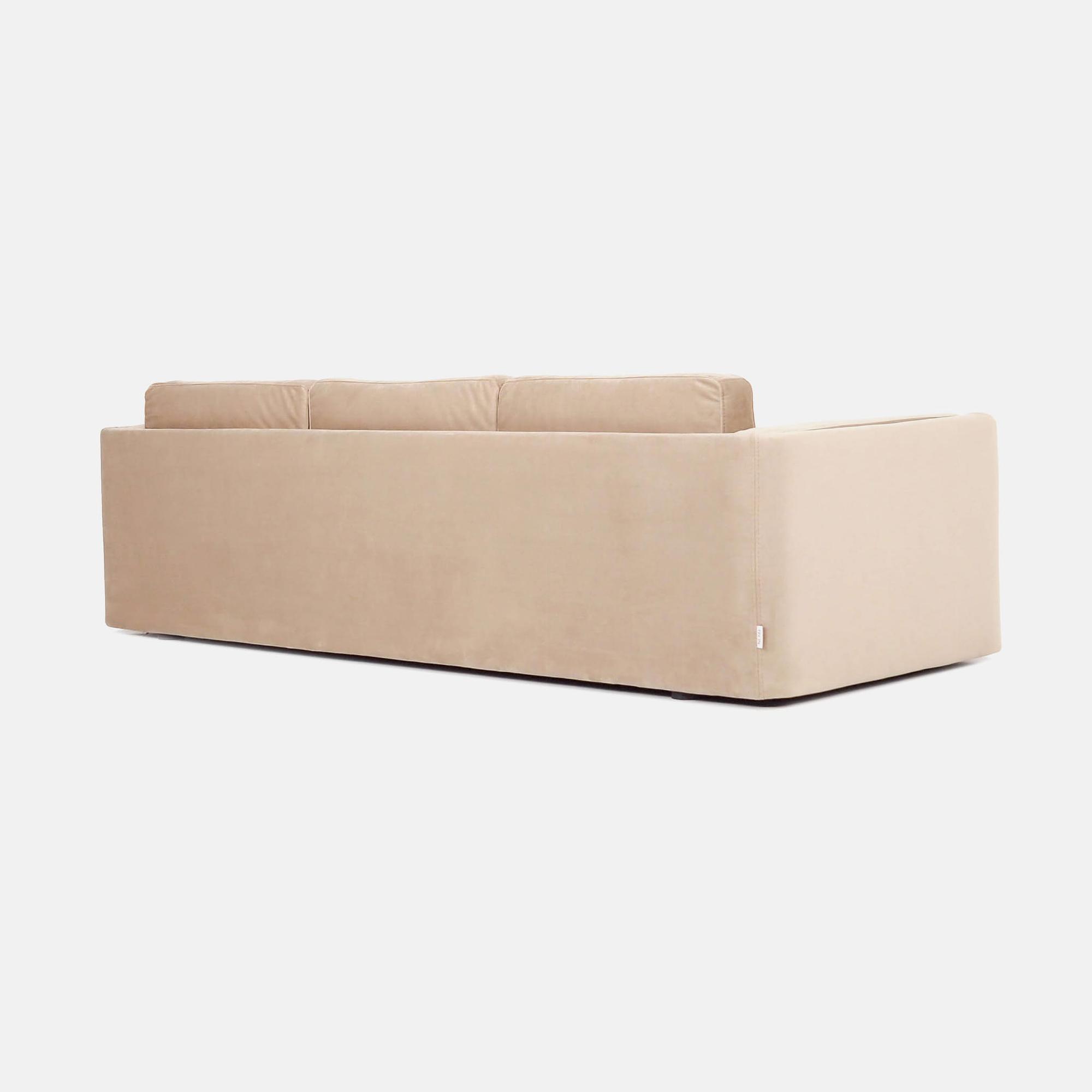 Bergen Sofa 3-Seater Velvet Beige 4