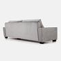 Rejkiavik Sofa 3-Sitzer Velour Silber 8