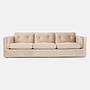 Bergen Sofa 3-Sitzer Velour Beige 1