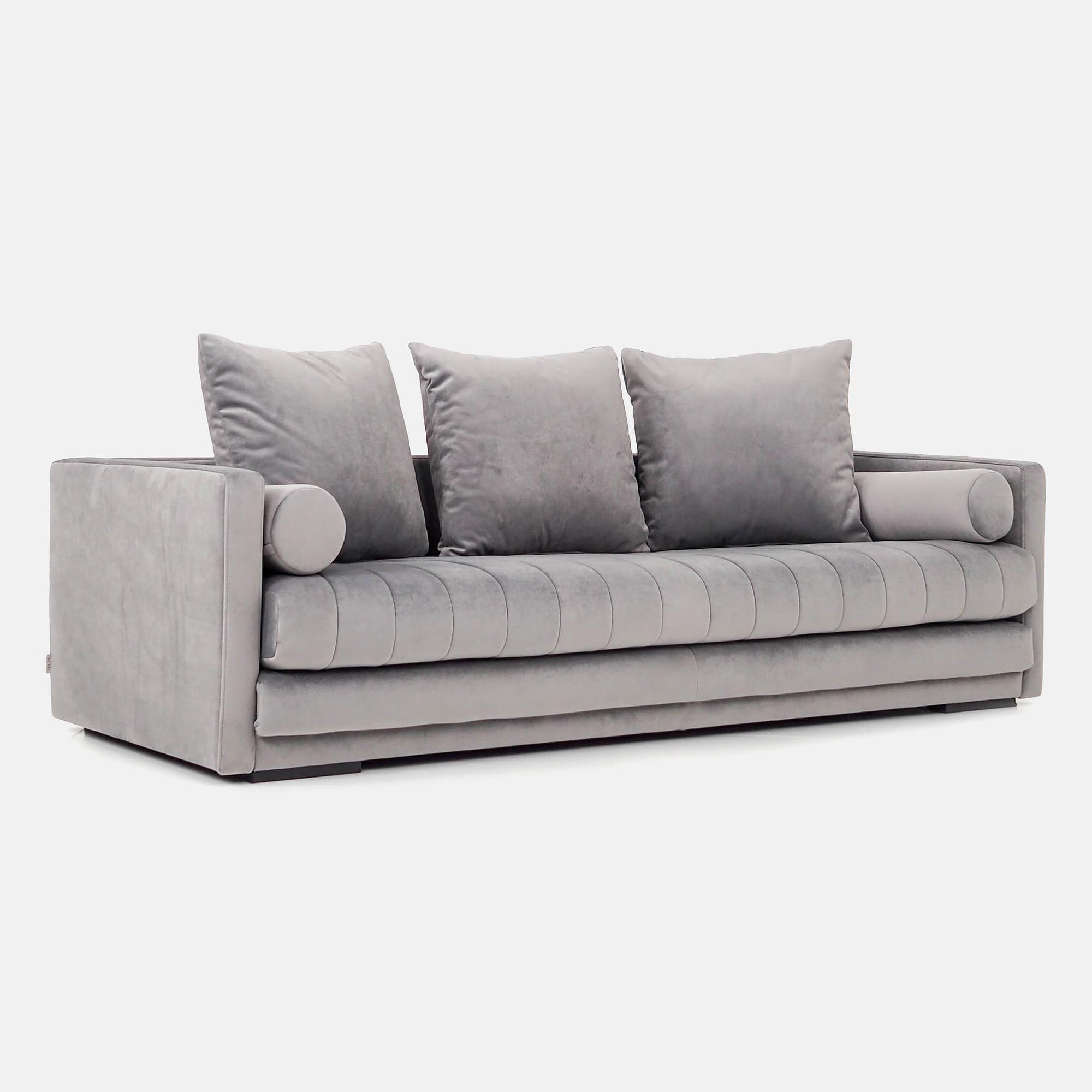 Kopenhaga Sofa 3-Sitzer Velour Silber 2