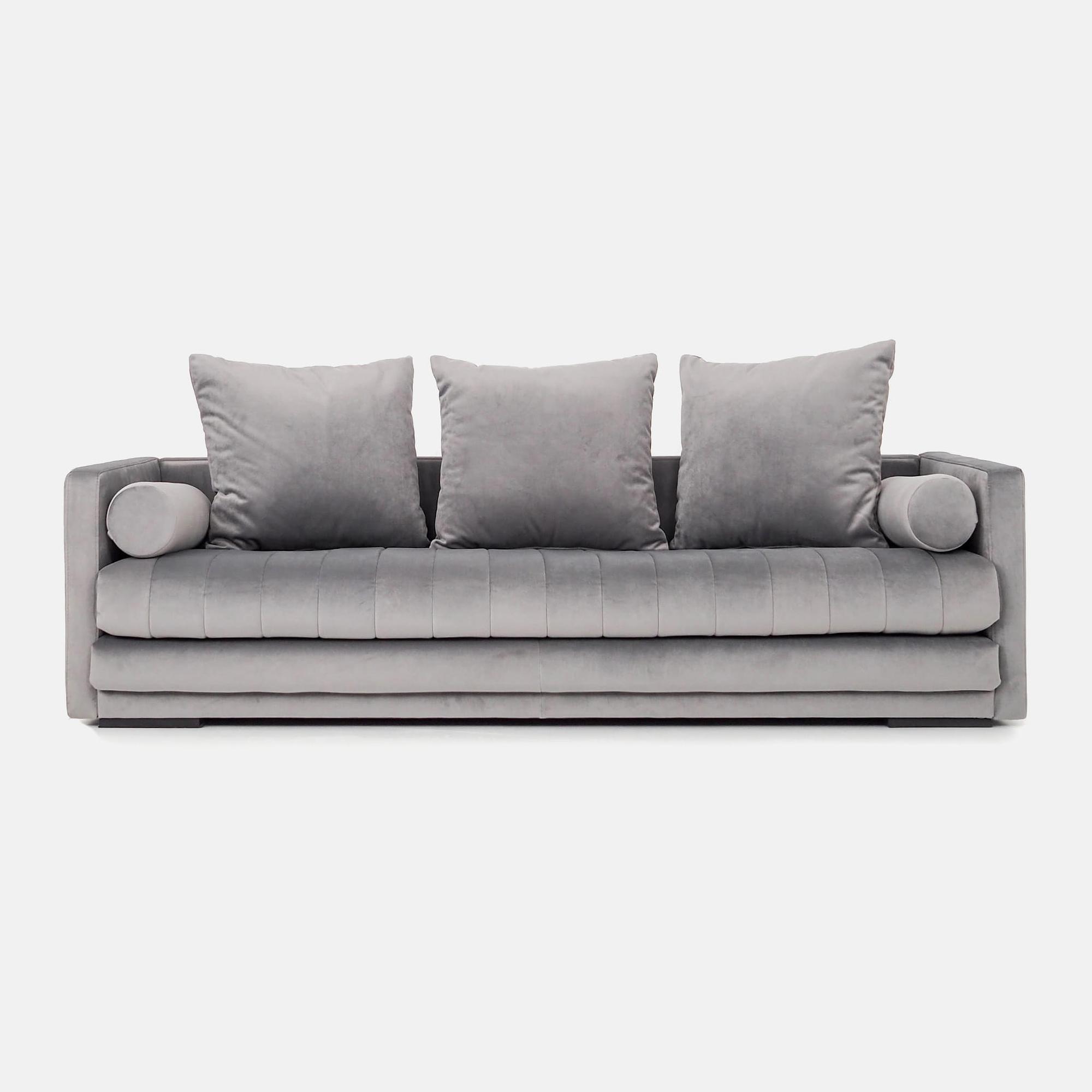 Copenhagen Sofa 3-seater Velvet Silver 1