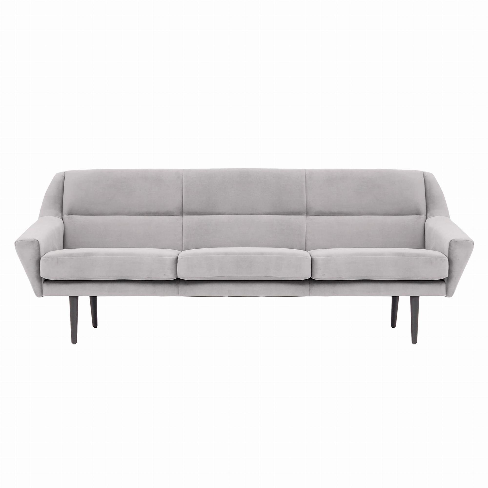 Skagen Sofa 3-Sitzer Velour Silber 0