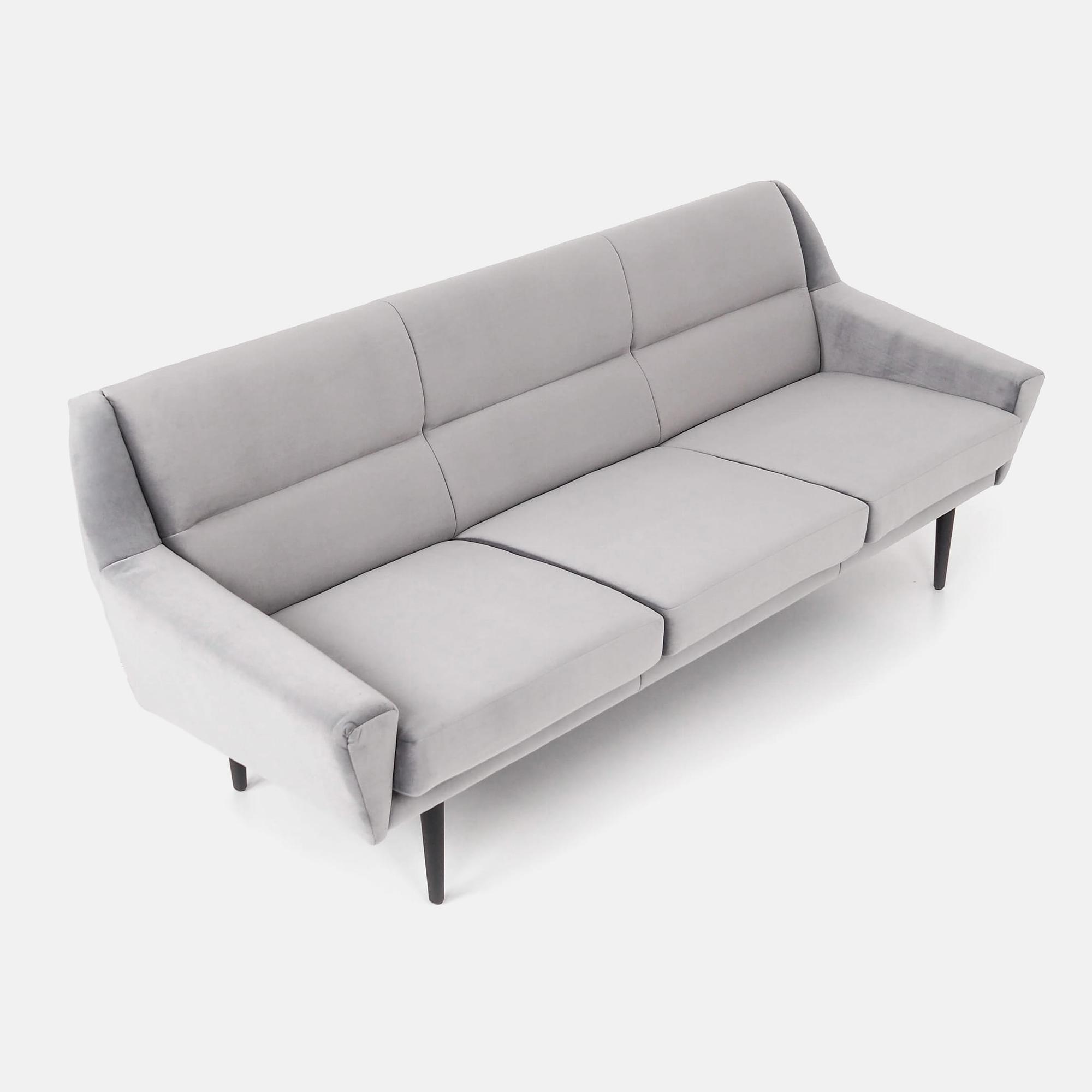 Skagen Sofa 3-Sitzer Velour Silber 3