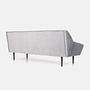 Skagen Sofa 3-Sitzer Velour Silber 4
