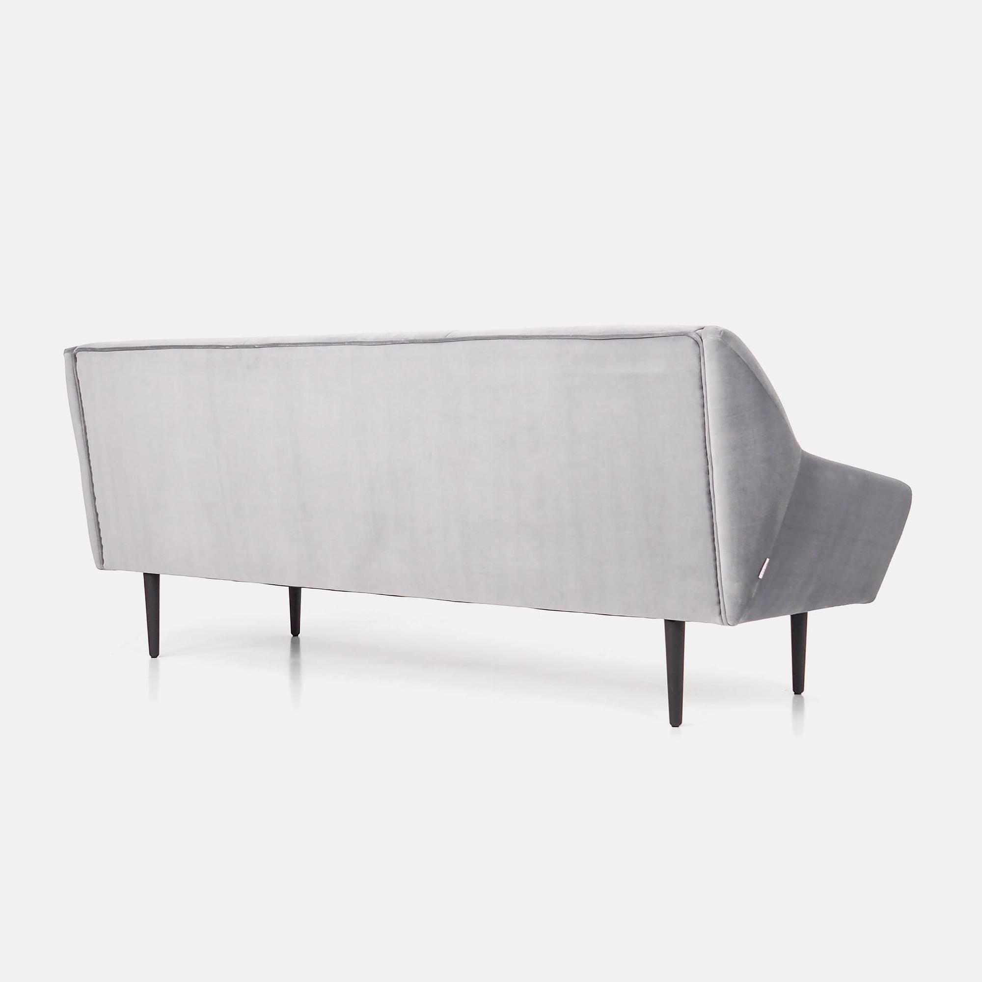 Skagen Sofa 3-Sitzer Velour Silber 4