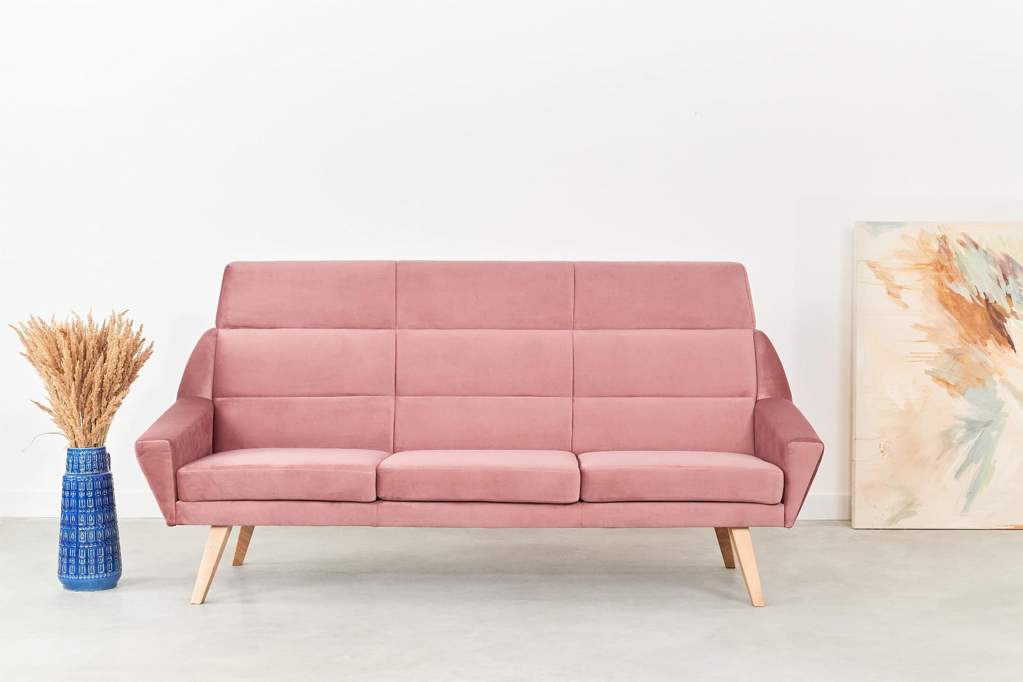 Mandal Sofa 3-seater Pink 1