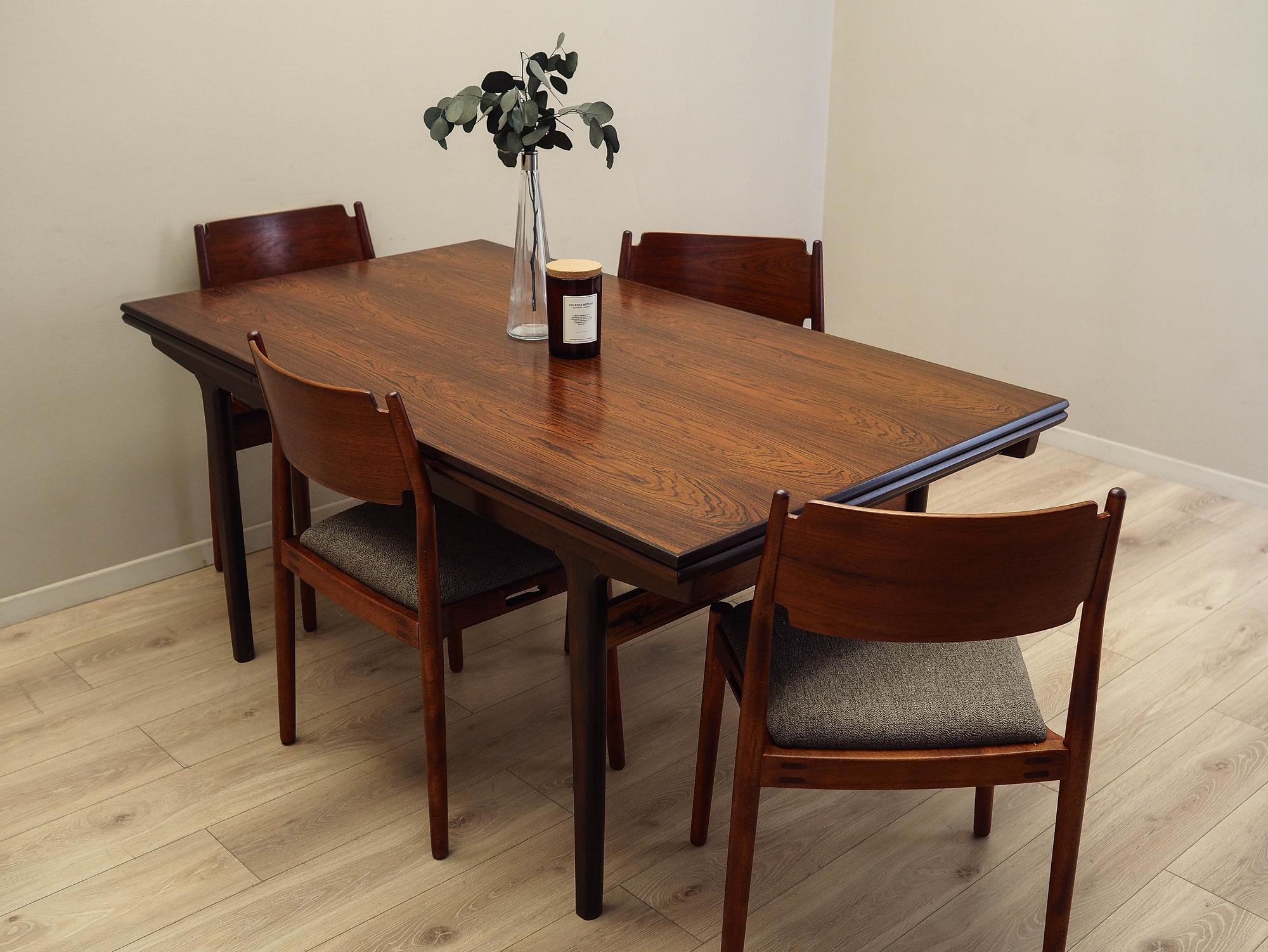4x Stuhl-Set Holz Braun 1970er Jahre 2