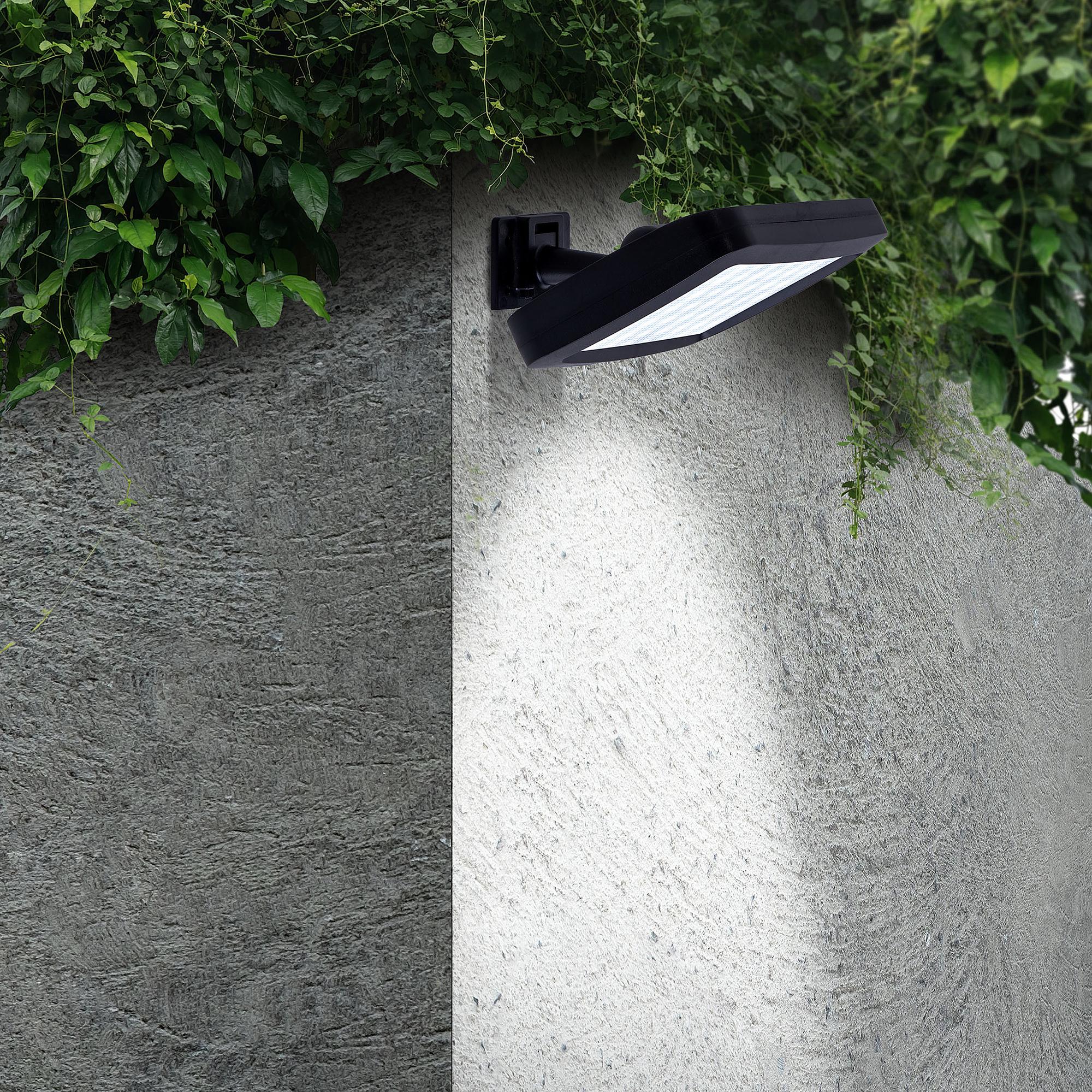 2x 1-Burner Pepe LED-Solar Wall Light Plastic Black 3