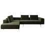 Amsterdam Ecksofa Links Samt 3134 Olivgrün 0