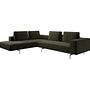Amsterdam Ecksofa Links Samt 3134 Olivgrün 2