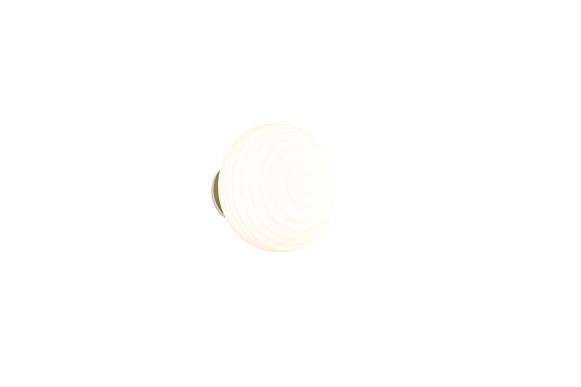 1-Flammig Earl LED-Wandleuchte Opalglas Eisen Weiß 3